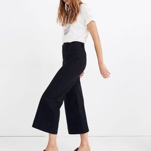 Madewell Black Emmett Wide Leg Pant. Size 28P